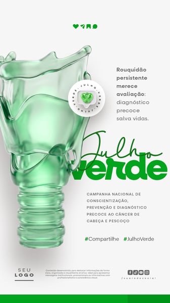 JULHO VERDE CAMPANHA PREVENÇÃO E DIAGNÓSTICO CÂNCER DE CABEÇA E PESCOÇO STORY SOCIAL MEDIA PSD EDITÁVEL 11