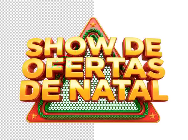 SELO 3D SHOW DE OFERTAS DE NATAL EM PNG