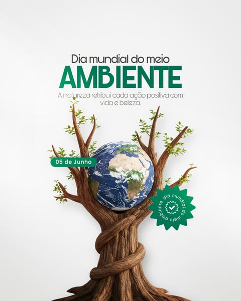05 DE JUNHO - DIA MUNDIAL DO MEIO AMBIENTE SOCIAL MEDIA PSD EDITÁVEL