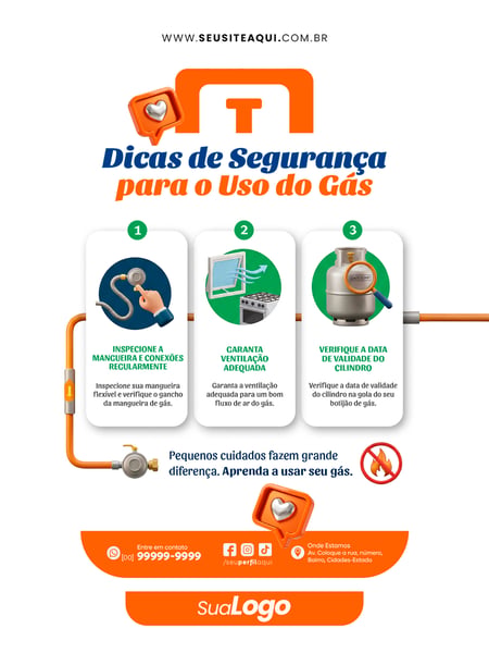 POST FEED DISTRIBUIDORA DE GÁS SOCIAL MEDIA PSD EDITÁVEL TEMPLATE 07
