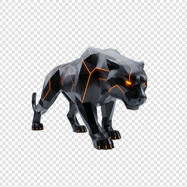 PANTERA NEGRA METALICA, FUTURISTA COM LUZES NEON (3)