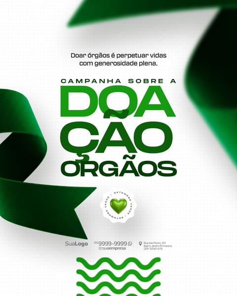 CAMPANHA SOBRE A DOAÇÃO DE ÓRGÃO SOCIAL MEDIA PSD EDITÁVEL 4