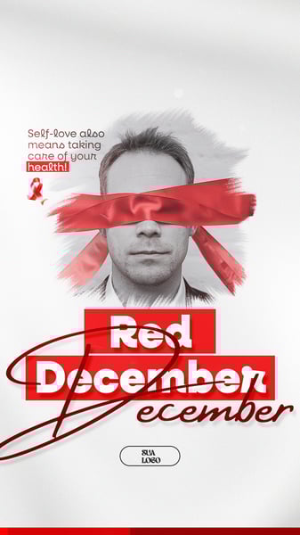 RED DECEMBER MÊS DE LUTA E CONSCIENTIZAÇÃO CONTRA AIDS, HIV E OUTRAS DSTs SOCIAL MEDIA EDITÁVEL PSD