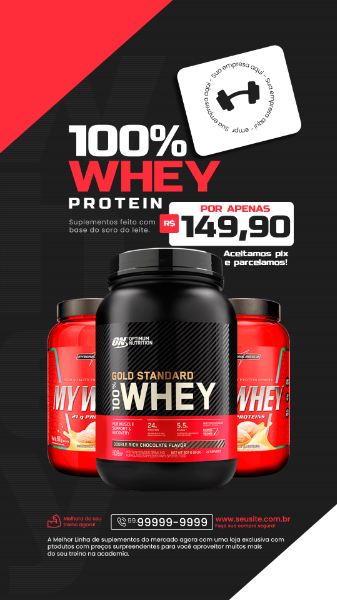 STORIE LOJA DE SUPLEMENTOS SOCIAL MEDIA INSTAGRAM WHEY PROTEIN KIT