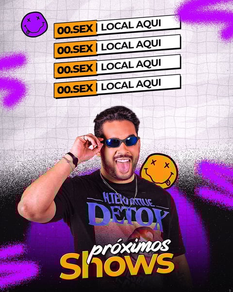 FLYER AGENDA SEMANAL PSD FEED - PRÓXIMOS SHOWS HENRY
