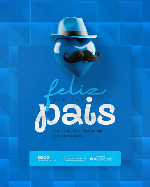 FELIZ DIA DOS PAIS 10 DE AGOSTO SOCIAL MEDIA FEED PSD EDITÁVEL 3