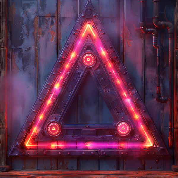 ELEMENTO 3D FUTURISTA | COM LUZES NEON | IMAGEM