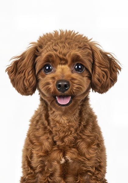 Cachorro retrato fundo branco