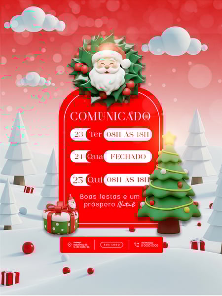 FLYER AVISO IMPORTANTE RECESSO NATAL PSD EDITÁVEL 7