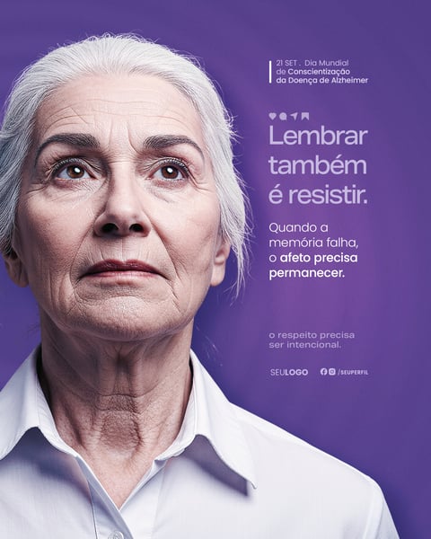 SOCIAL MEDIA CONSCIENTIZAÇÃO ALZHEIMER