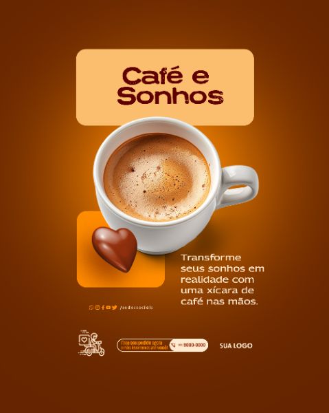 SOCIAL MEDIA - CAFETERIA - CAFÉ E SONHOS