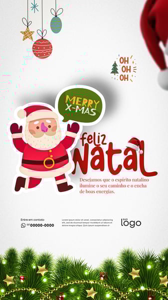 STORY FELIZ NATAL 25 DEZEMBRO SOCIAL MEDIA PSD EDITÁVEL