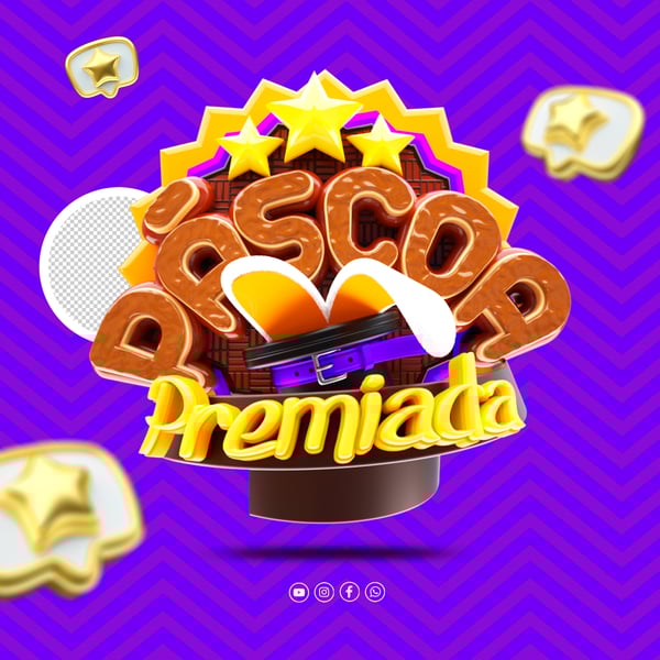 SELO 3D PÁSCOA PREMIADA PARA REDES SOCIAIS