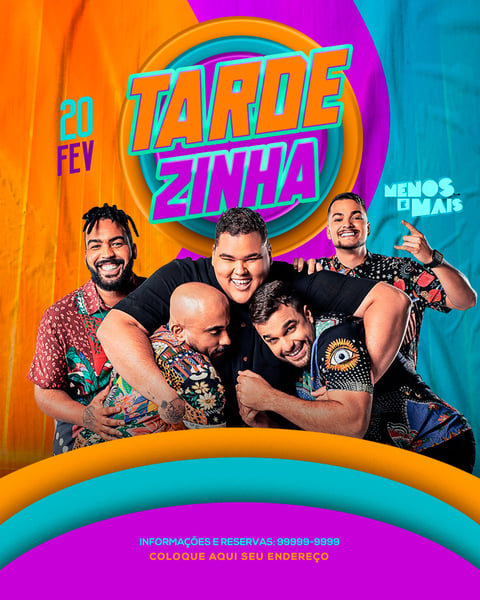 FLYER EVENTO CARNAVAL TARDEZINHA FEED