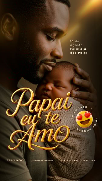 DIA DOS PAIS 10 DE AGOSTO SOCIAL MEDIA PSD EDITÁVEL STORY 6