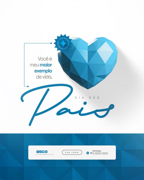 FELIZ DIA DOS PAIS 10 DE AGOSTO SOCIAL MEDIA FEED PSD EDITÁVEL 11