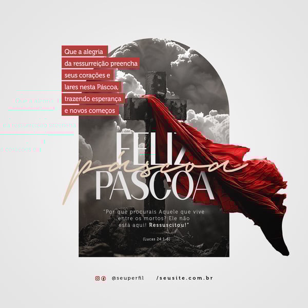 VSO FELIZ PASCOA NA SEMANA SANTA SOCIAL MEDIA PSD EDITAVEL 8
