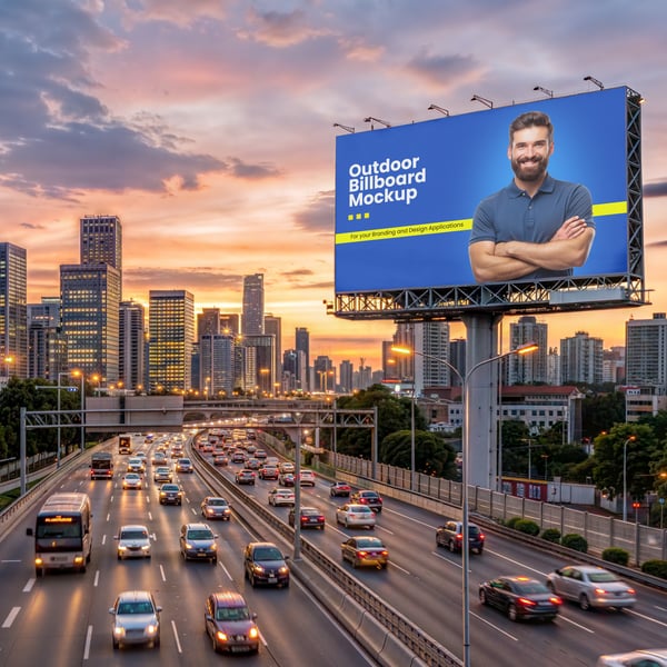 OUTDOOR PUBLICITÁRIO PSD EDITÁVEL MOCKUP