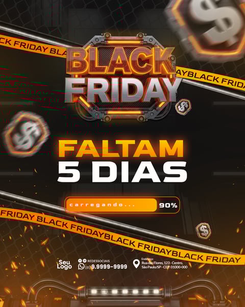 Ofertas Black Friday Loja de Eletrônicos Social Media PSD Editável