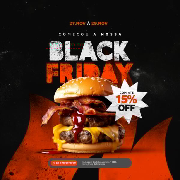 ESY HAMBURGUER BLACK FRIDAY SOCIAL MEDIA TEMPLATE PSD