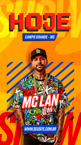 FLYER EVENTO AGENDA MC LAN PSD STORY 74