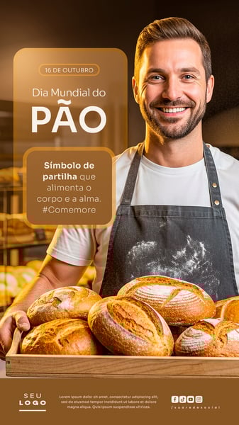 DIA MUNDIAL DO PÃO 16 DE OUTUBRO STORY SOCIAL MEDIA PSD EDITÁVEL 3