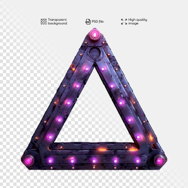 ELEMENTO 3D FUTURISTA | COM LUZES NEON | IMAGEM SEM FUNDO