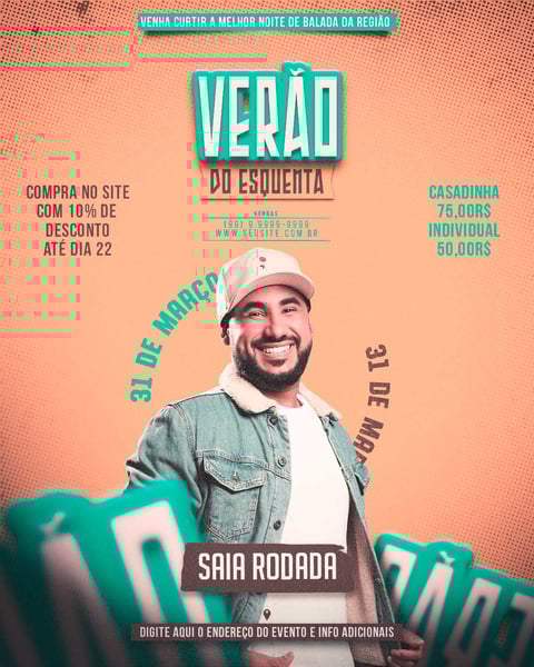 FLYER ARTISTA EVENTO VERÃO DO ESQUENTA FEED