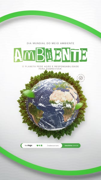 05 DE JUNHO - DIA MUNDIAL DO MEIO AMBIENTE SOCIAL MEDIA PSD EDITÁVEL