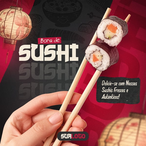 SUSHI COMIDA JAPONESA SOCIAL MEDIA