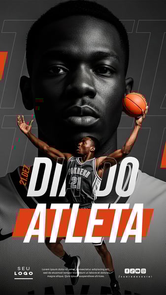 DIA DO ATLETA 21 DE DEZEMBRO STORY SOCIAL MEDIA PSD EDITÁVEL 2