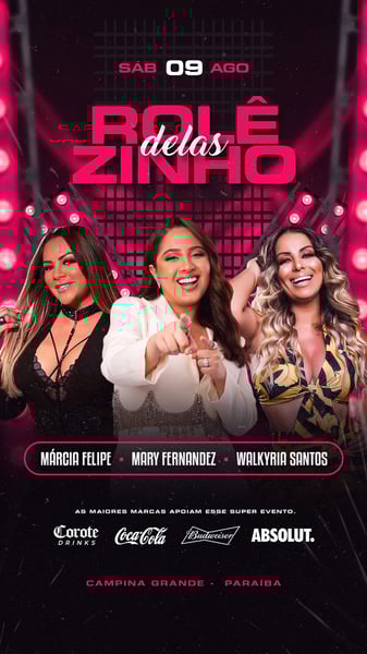 FLYER PARA EVENTOS PSD STORIES ROLÊZINHO DELAS