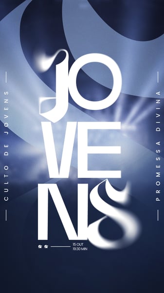 FLYER GOSPEL CULTO DOMINGO DE LOUVOR E ADORAÇÃO IGREJA SOCIAL MEDIA PSD EDITÁVEL