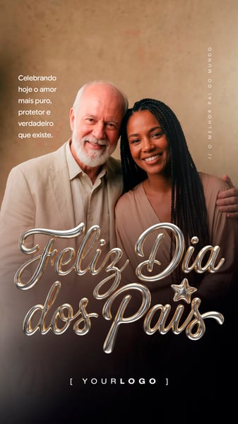 FELIZ DIA DOS PAIS AMOR MAIS PURO SOCIAL MEDIA PSD EDITÁVEL STORY