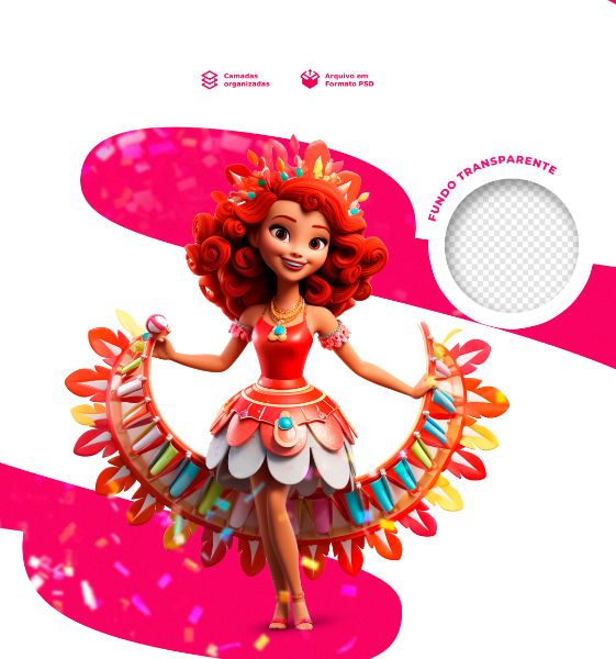 PERSONAGEM 3D DE UM SAMBISTA PARA O CARNAVAL