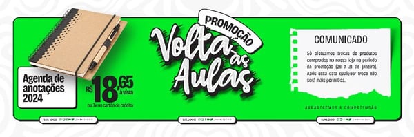 CARROSSEL - VOLTA AS AULAS PAPELARIA - AGENDA DE ANOTAÇÕES