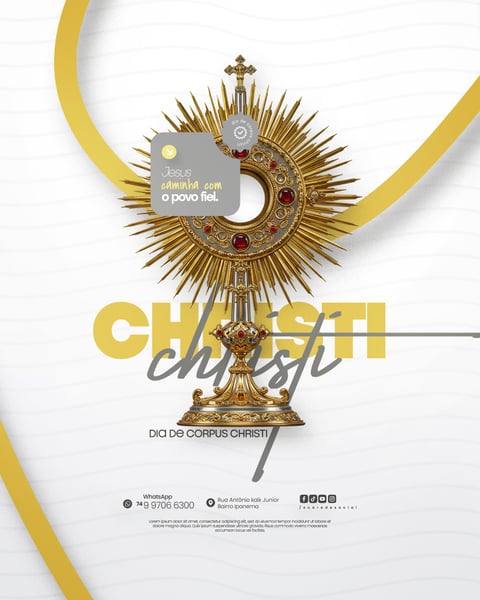 Dia de Corpus Christi Social Media PSD Editável