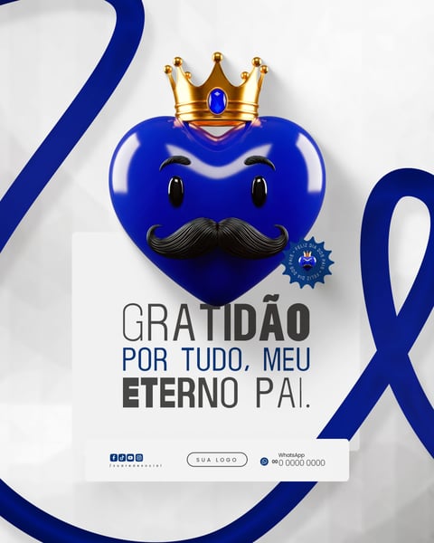 FELIZ DIA DOS PAIS 10 DE AGOSTO SOCIAL MEDIA FEED PSD EDITÁVEL 4