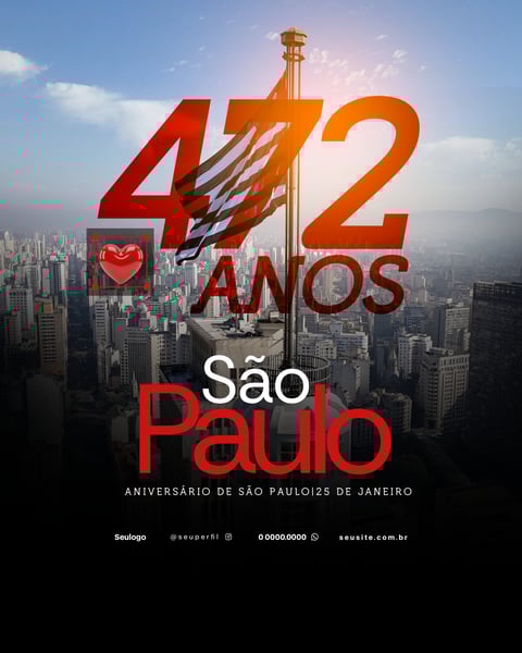 ANIVERSÁRIO DE SÃO PAULO FLYER PSD 2