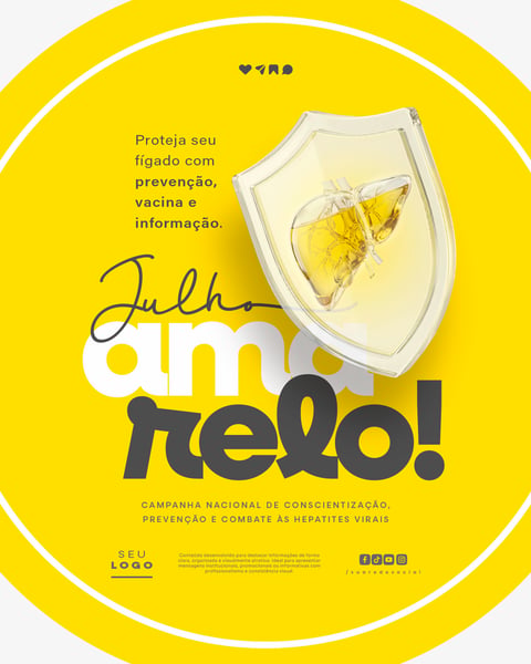 JULHO AMARELO CAMPANHA DE PREVENÇÃO E COMBATE ÀS HEPATITES VIRAIS SOCIAL MEDIA PSD EDITÁVEL 7