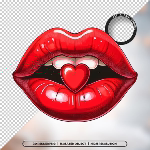 3D RENDER BOCA LÍNGUA LEITE ELEMENTO ÍCONE PSD PNG