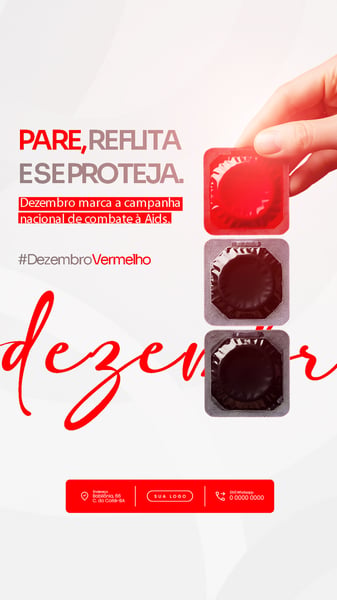 FLYER PARA DEZEMBRO VERMELHO MÊS DA LUTA CONTRA AIDS PSD EDITÁVEL 6