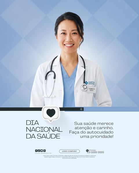 DIA NACIONAL DA SAÚDE CAMPANHA PREVENÇÃO SOCIAL MEDIA PSD EDITÁVEL 1