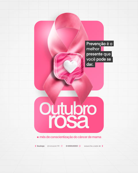 OUTUBRO ROSA CAMPANHA DE COMBATE AO CÂNCER DE MAMA SOCIAL MEDIA PSD 4