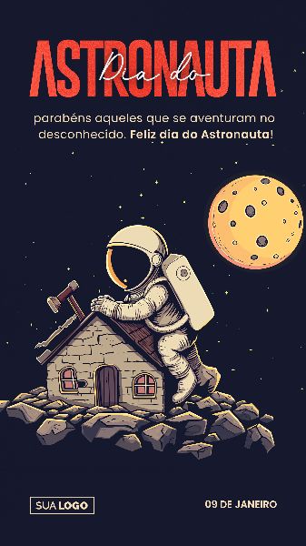 SOCIAL MEDIA - 09 DE JANEIRO DIA DO ASTRONAUTA