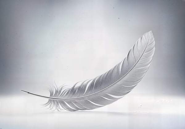 PENA BRANCA COM DETALHES PRATEADOS 01