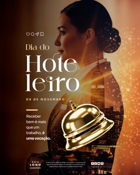 DIA DO HOTELEIRO 9 DE NOVEMBRO SOCIAL MEDIA PSD EDITÁVEL 6