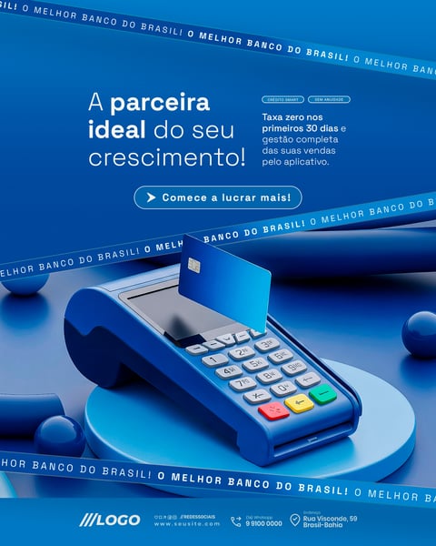 BANCO DIGITAL CARTÃO DE CRÉDITO E MAQUINETA ABRA SUA CONTA SOCIAL MEDIA PSD EDITÁVEL 7