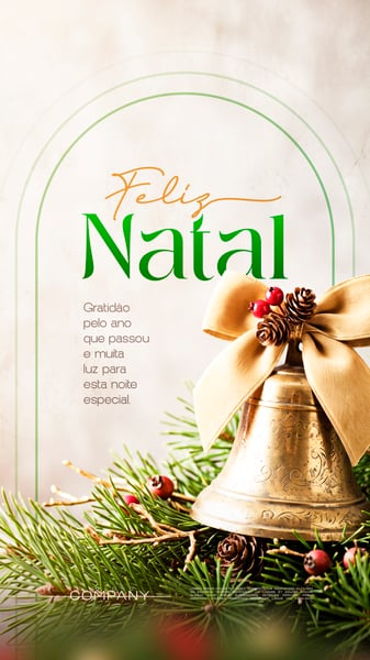 FELIZ NATAL SINO DOURADO PINHEIRO SOCIAL MEDIA FLYER PSD EDITÁVEL STORY