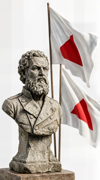 Estátua de Tiradentes com a bandeira 2